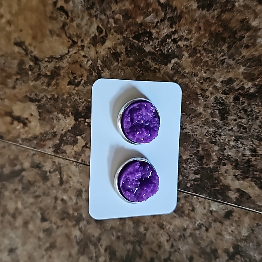Handmade Druzy resin earrings
